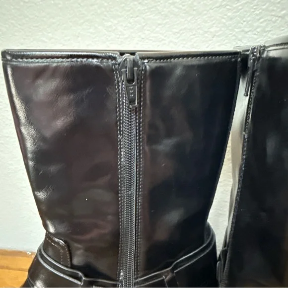 Dolce Vida Armonda Black, Shiny Harness Moto-chic boots size 8.5M - Picture 5 of 9